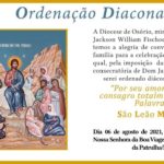 Jackson William Fischoder dos Santos será ordenado diácono em Santo Antônio da Patrulha no dia 06 de agosto