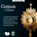 Solenidade de Corpus Christi acontece em todas as paróquias neste 16 de junho, quinta-feira, com campanha solidária
