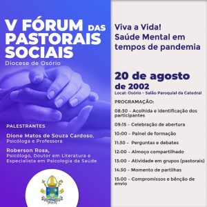 Diocese de Osório promove o V Fórum das Pastorais Sociais no dia 20 de agosto