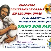 Encontro Diocesano de Casais de Segunda União ocorre no dia 21 de agosto na Vila São João – Torres