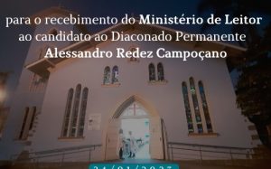 Candidato a diaconado permanente recebe o ministério de leitor no dia 24/01 em Tramandaí