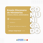 Cantores, leitores e ambientadores participarão do Ensaio Diocesano de Ministérios no dia 13 de março