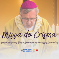 Missa do Crisma será celebrada no dia 05 de abril, quarta-feira, em Imbé