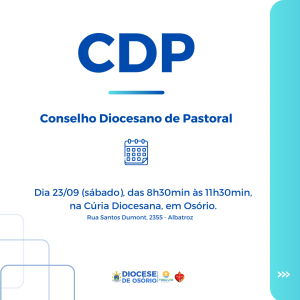 Reunião do Conselho Diocesano de Pastoral (CDP) para o Planejamento da Assembleia Diocesana de Pastoral