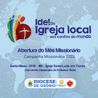 Diocese de Osório abrirá o mês dedicado às missões com envio missionário